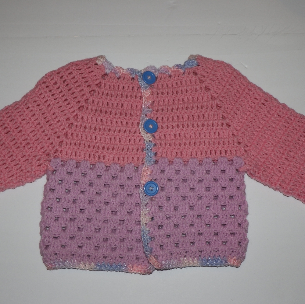 Crochet babygirl jacket